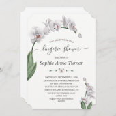 オーキッドフラワーズ開花書道ランジェリーシャワー 招待状 (正面/裏面)