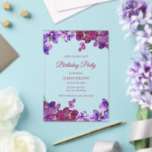 オーキッドフラワーバースデーパーティー アクリル招待状 (インサイチュ (ウェディング))