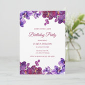 オーキッドフラワーバースデーパーティー 招待状 (スタンド正面)