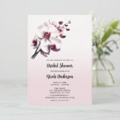 オーキッドフラワーピンク&ホワイトブライダルシャワー 招待状 (スタンド正面)