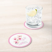 オーキッドフラワーフラワーズ60誕生日コースター ラウンドペーパーコースター (インサイチュ)