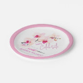 オーキッドフラワーフラワーズ60誕生日紙プレート ペーパープレート (アングル)