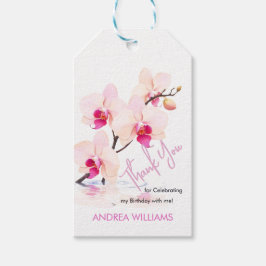 オーキッドフラワーフラワーズ60誕生日 ギフトタグ
