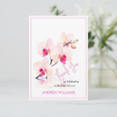 オーキッドフラワーフラワーズ60誕生日 サンキューカード (スタンド正面)