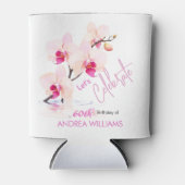 オーキッドフラワーフラワーズ60誕生日 缶クーラー (正面)