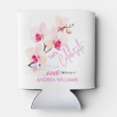 オーキッドフラワーフラワーズ60誕生日 缶クーラー (裏面)