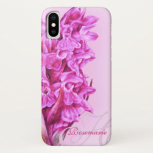 オーキッドフローラピンクイカスタムホンのケース iPhone X ケース
