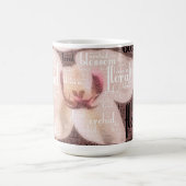 オーキッドフローラブロッサムタイポグラフィワードクラウド マグカップ (中央)