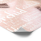 オーキッドフローラブロッサムワードクラウド ポスター (角)