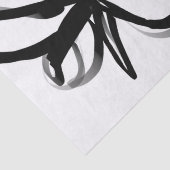 オーキッドブラン：抽象芸術ホワイト&ブラック 薄葉紙 (詳細)