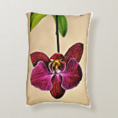 オーキッドブリス：オーキッドと豪華なエレガント枕 アクセントクッション (裏面(縦))