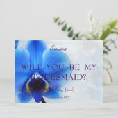 オーキッドブルーが私の花嫁招待状 招待状 (スタンド正面)