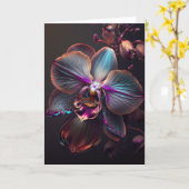 オーキッドブロッサムすべての行事グリーティング カード (黄色い花)