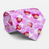 オーキッドブロッサムフローラ抽象芸術写真パターン ネクタイ (ロール)