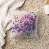 オーキッドブーケパープルファレノプシス クッション (ブランケット)