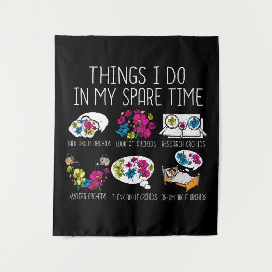 オーキッドプラントラバーハウスプラントフローリストガーデニング タペストリー (正面)