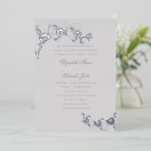 オーキッドヘイルームクラシックアイボリーフォーマル結婚ズ 箔招待状 (立ち正面)