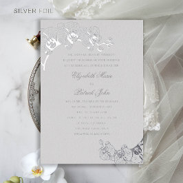 オーキッドヘイルームクラシックアイボリーフォーマル結婚ズ 箔招待状