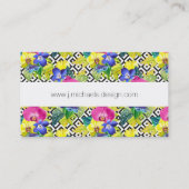 オーキッドベゴニアアンドパーム葉ズ|モノグラム 名刺 (裏面)