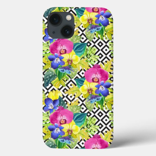 オーキッドベゴニアアンドパーム葉ズ Case-Mate iPhoneケース (裏面)
