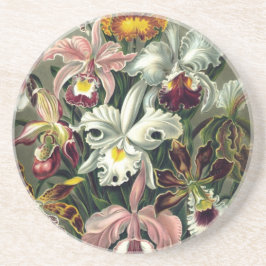 オーキッドボタニカルプリント コースター