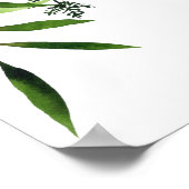 オーキッドボヘミアフローラブライダルシャワーフォトフレーム ポスター (角)