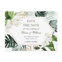 オーキッドボヘミアン緑の結婚式の日付を保存