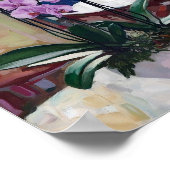 オーキッドポスター – ソフト印象派フローラシーン ポスター (角)