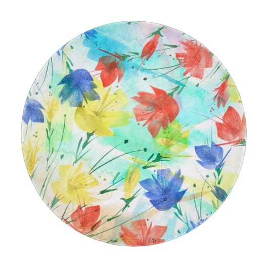 オーキッドポピー牡丹ファッションブーケ カッティングボード (正面)