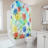 オーキッドポピー牡丹ファッションブーケ シャワーカーテン (インサイチュ)