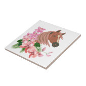 オーキッドポートレートコースター付きホース開花 タイル (側面)