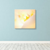 オーキッドマクロの花を閉じ素晴らしる キャンバスプリント (インサイチュ (ウッドフロア))