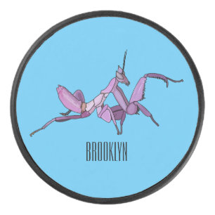 オーキッドマンティス漫画イラストレーション アイスホッケーパック