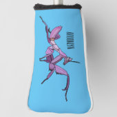 オーキッドマンティス漫画イラストレーション ゴルフヘッドカバー (回転90)