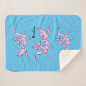 オーキッドマンティス漫画イラストレーション シェルパブランケット (正面(横))