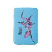 オーキッドマンティス漫画イラストレーション バスマット (正面縦)