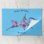 オーキッドマンティス漫画イラストレーション ペーパーパッド (折り畳み)