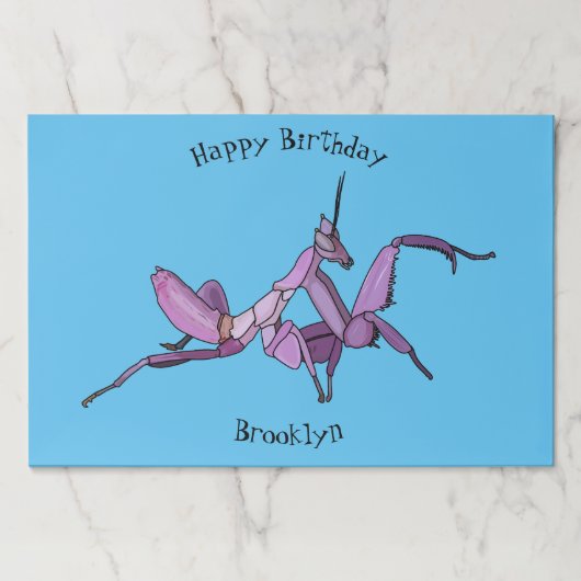 オーキッドマンティス漫画イラストレーション ペーパーパッド (正面)