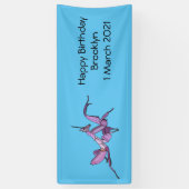 オーキッドマンティス漫画イラストレーション 横断幕 (縦)