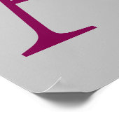 オーキッドモエレガントノグラムイニシャルAポスター ポスター (角)