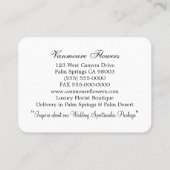 オーキッドラグジュアリーパールフロリスト 名刺 (裏面)