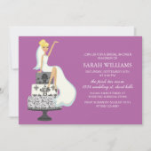 オーキッドラディアントブライド結婚オンズケーキ 招待状 (正面)