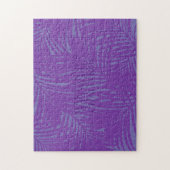 オーキッドラベンダーパープルトロピカルリーフパーソナライズされた ジグソーパズル (縦)