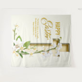 オーキッドリリークロスイースターバックドロップ タペストリー (正面(横))