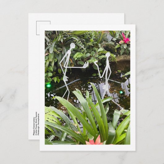 オーキッドルームスティックフィギュア2 | Phipps Conservatory ポストカード (正面/裏面)