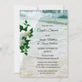 オーキッドレースビーチブライダルカップル招待状 招待状 (正面)