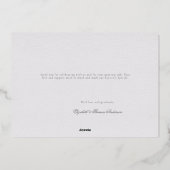 オーキッドヴォーズフォーマルアイボリークラシック結婚の感謝 箔招待状 (裏面)