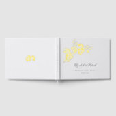 オーキッドヴォーズフォーマルアイボリーモダン結婚ズ ゲストブック (全面)