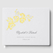 オーキッドヴォーズフォーマルアイボリーモダン結婚ズ ゲストブック (正面)