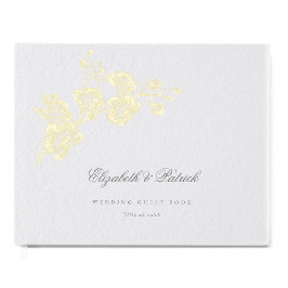 オーキッドヴォーズフォーマルアイボリーモダン結婚ズ ゲストブック